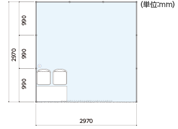 1ブース 間取り図