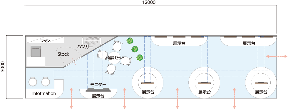 4ブースの施工例 間取り図